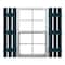 Ekena Millwork 12-in. W x 63-in. H Mid-America Vinyl, Size Three Board Spaced Shutters, 166 - Midnight Blue, PR 00031263166 - alternate 1